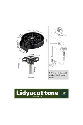Bulaşık Durulama Bardak Yıkama Aparatı Mutfak Lavaboları İçin Hızlı Kupa Durulama