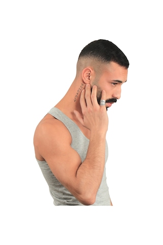 Labalaba Erkek Antik Gümüş Kaplama Ayarlanabilir Bohem Yüzük Gümüş