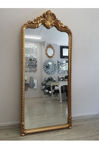 Ayna Denizi Princess Great Gold Model Altın Renk Dekoratif Boy Aynası Altın