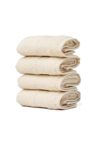 Soley Minerva %100 Doğal Pamuklu 4'Lü Misafir  -  Mutfak Havlusu Seti Krem 30 x 50 Krem