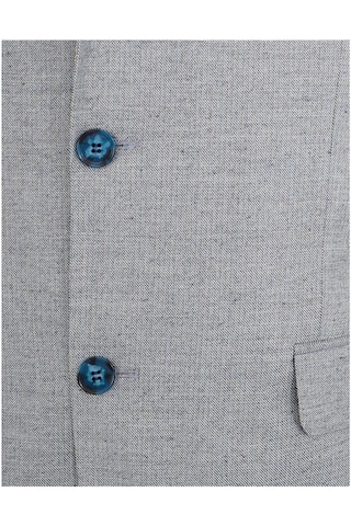 Uki Mavi Casual Mono Yaka Ceket Mavi