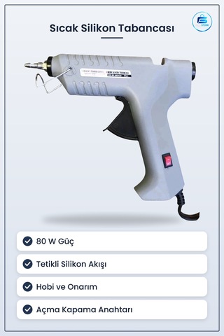 Sıcak Silikon Tabancası 80 W Hobi Onarım El İşi Tamir Yapıştırma