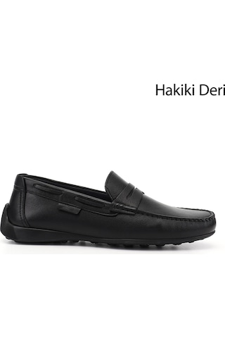 Diğer Erkek Siyah Rok Hakiki Deri Loafer Ayakkabı Ddma71201647