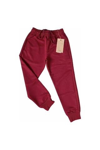 Nacar Store Unisex Çocuk Eşofman Altı 2 Li Gri-bordo