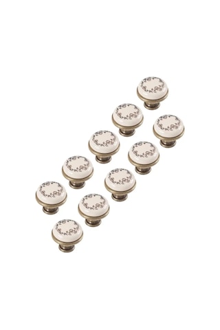 Centr Mebel'noj Furnitury Mutfak Dolapları İçin 10 Adet Bronz-krem Renkli Kulplar 141608431 Bronz Rengi