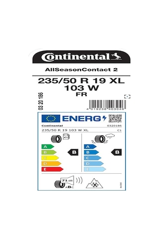 Continental 235/50 R19 103w XLfr Allseasoncontact2 Dört Mevsim Lastiği 2026