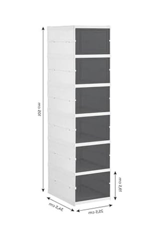 6 Katlı Portatif Organizer, Ayakkabılık Ve Depolama İçin Kullanışlı Çözüm Açık Ceviz