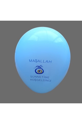 Yüksek Kalite 29 Adet Beyaz Sünnet Balonu Maşallah Sünnetime Hoşgeldiniz Yazılı Beyaz Balon