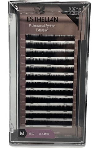 Esthelian İpek Kirpik M Kıvrım 0.07 MM Mix Boy