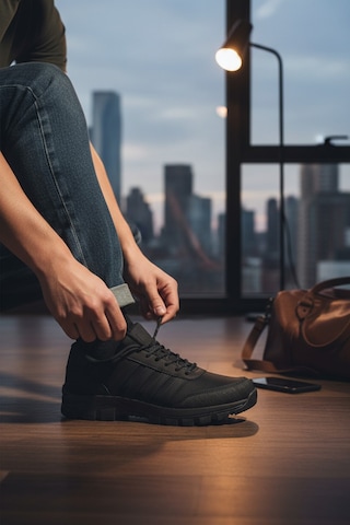 Khayt Herbert Su Ve Soğuk Dayanıklı Rahat Kaymaz Taban Erkek Kadın Kışlık Sneaker Ayakkabı Siyah