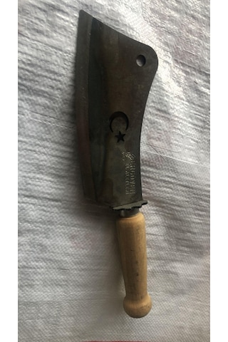 Mutfak Satırı Çok Amaçlı Satır Ahşap Saplı Satır Ay Yıldızlı Satır