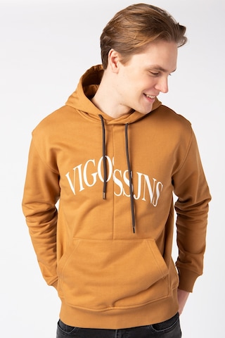 Vigoss Erkek Baskılı Sweatshırt 62047-30034 - Kahve Kahverengi