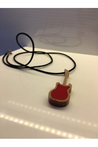Gitar Epoksi Kolye Kırmızı