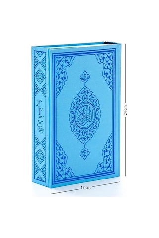 Ayfa Yayın Kuran-ı Kerim Rahle Boy Desenli Mavi Renkli