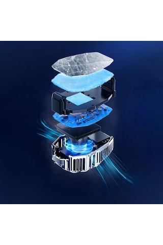 Kilifone - Telefon Soğutucu Fan N15 Gümüş Kaplama 2 Kademeli Tec Soğutma Sistemli Telefon Soğutucu Fan - Gümüş - T28594