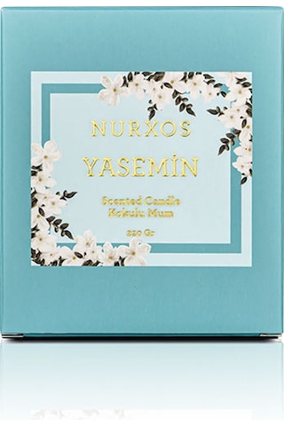 Nurxos 9687 Yasemin Kutulu 2 Adet Kokulu Mum + Freshener Oda Spreyi