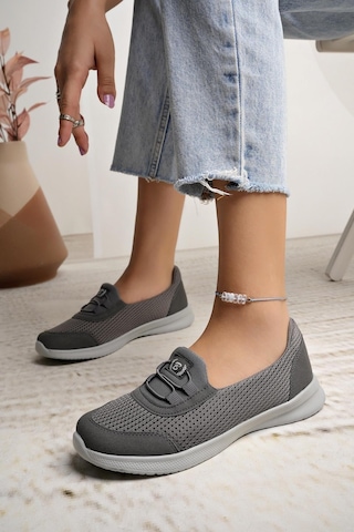 Nesilshoes Nesil Shoes Bsea 575 Füme Memory Foam Kadın Yürüyüş Ayakkabısı
