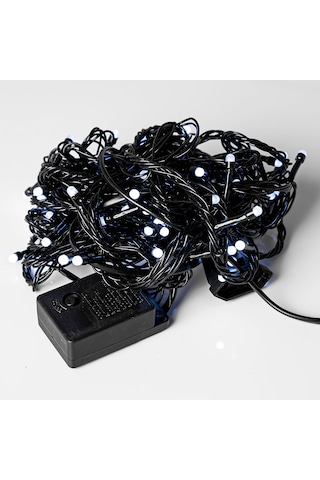 Yılbaşı Beyaz Led Işık Eklemeli 80 Ampul 8 Metre