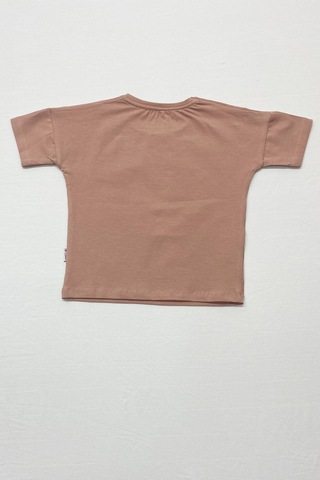 Kız Çocuk Eşofman Takımı Çizgili İspanyol Paça B17 Pudra