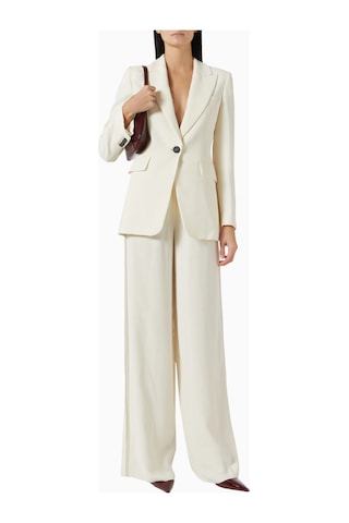 Marella Kelly Saten Crepe Blazer,, Tek Düğmeli Ve Yapısal Şık Tasarım Beyaz