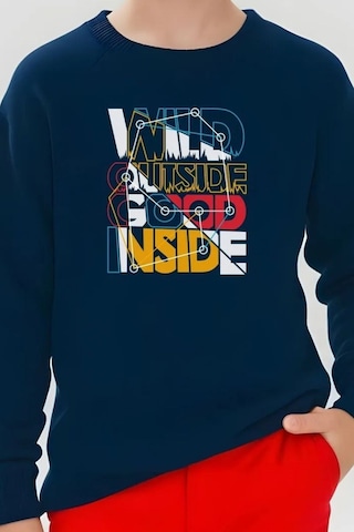 Panios Kids 3'lü Crazy City-scotter-ınside Baskılı Erkek Çocuk Sweatshirt Çok Renkli