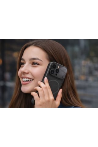 Ag Glass Apple Uyumlu iPhone 15 Telefon Kılıfı Siyah