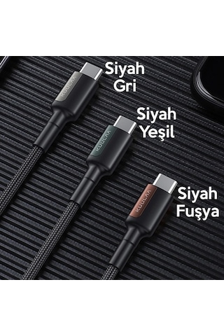 Kuulaa Type C Type-C Pd 60W Qc4.0 Hızlı Şarj Ve Data Kablosu 1Me (300647402)