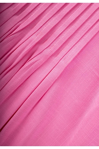 Cigit Nervüllü Keten Elbise 2-7 Yaş Pembe Pembe