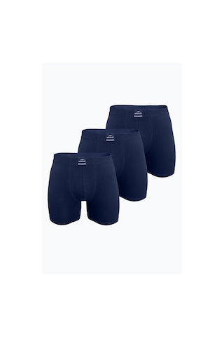 Malabadi Erkek 3 Lü Lacivert Premium Collection Modal Uzun Boxer 3m250 Lacivert