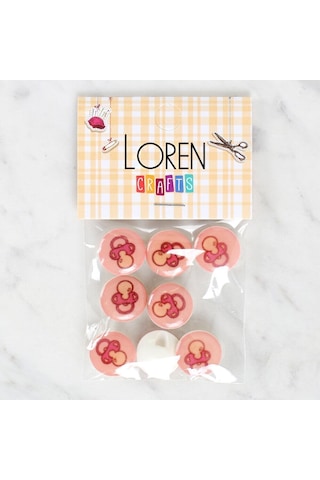 Loren Crafts 8'li Emzik Düğme - 1006