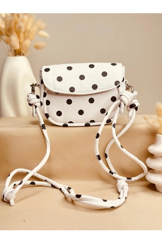 Elora Atelier Mini Flap Çapraz Askılı Puantiye Desen Çanta Çok Renkli