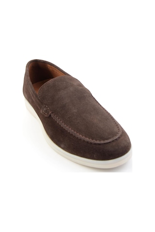 Kahve Hakiki Deri Erkek Loafer Ayakkabı E01079010102 Kahve