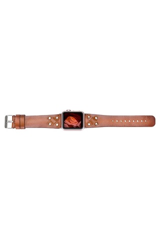 Apple Watch Uyumlu Deri Kordon Cross 42-44-45mm St Rst2e