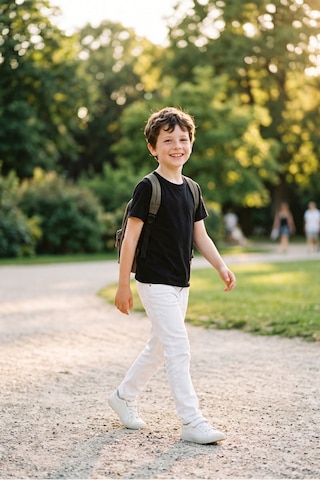 Kiagu Kısa Kol T-shirt Basic Terletmeyen Esnek Kumaş Pamuklu Mevsimlik Kısakol Erkek Çocuk Tsort Siyah