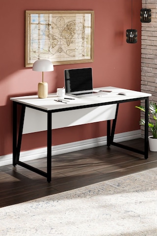 Ms2 Çalışma Masası,ofis Masası - 70x140 Cm - Beyaz Ms2 - 140 - Beyaz