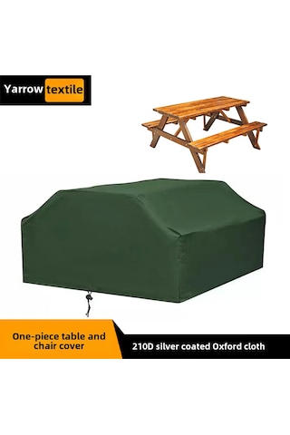 Reedark 210d Siyah Dış Mekan Masa Örtüsü - Dört Kişilik Masa İçin Tam Koruma, Yağmur Ve Güneş Dayanıklı, 160x150x80 Cm