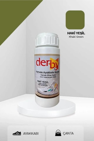 Derby Haki Kanvas - Bez / Kumaş Ayakkabı Boyası 100 Ml Haki