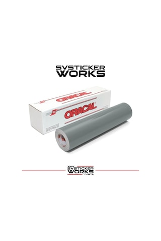 Gri Renk Folyo Kaplama , Sticker Vb. Oracal Yüksek Kalite Ürün 1 Metre 100cm X 126cm Gri