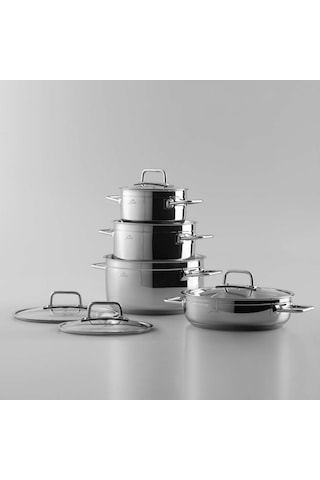 Jumbo Modena 6376 Çelik Tencere Takımı 8 Parça
