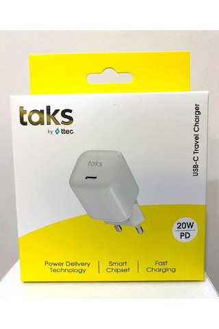 5tp01b Taks Tp01 20w Pd Usb-c Seyahat Hızlı Şarj Aleti Beyaz