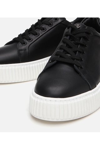 Hotiç Erkek Deri Siyah Yüksek Tabanlı Spor Ayakkabı 02ayh305100a100 Siyah