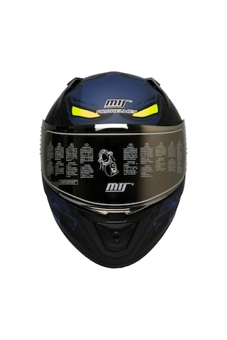 Motosiklet Kaskı Ecer 22.r06 Sertifikalı Double Vizör Full Face Kask Mision Blue Çok Renkli