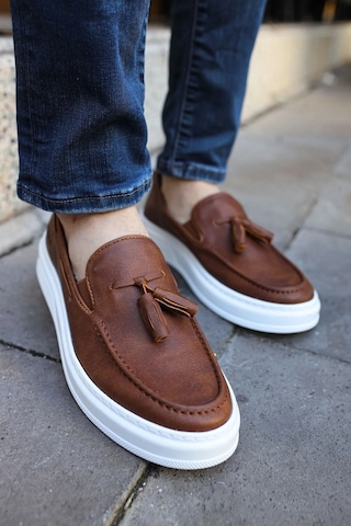 Roof Atelier Erkek Taba Püskül Detaylı Loafer Ayakkabı - 127 - Cbt Loafer-x Taba
