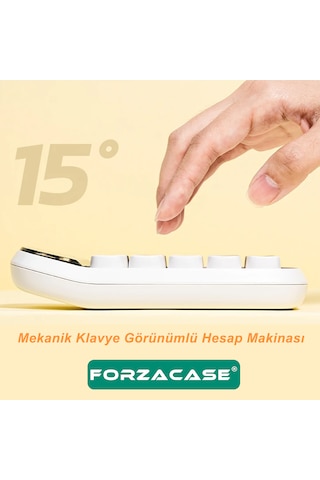 Mekanik Klavye Görünümlü Lcd Ekran Hesap Makinesi-fc637g Gümüş