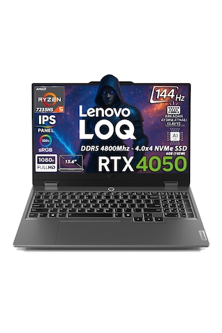 Lenovo LOQ 15ARP9 83JC00H4TR R5-7235HS 16 GB 512 GB SSD 6 GB RTX4050 15.6" Free Dos Dizüstü Bilgisayar