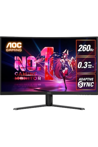 Aoc C32g42ze 32" 260hz 0,3ms Full Hd Hdr10 Va Curved Oyuncu Monitörü