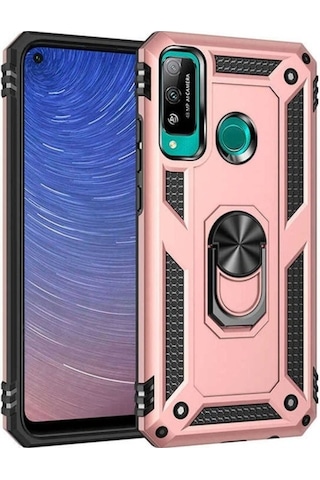 Huawei P40 Lite E Kılıf Zore Vega Kapak Rose Gold