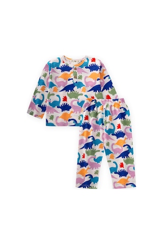 Cigit Desenli Pijama Takım 1-7 Yaş Dinazor Desen Dinazor Desen