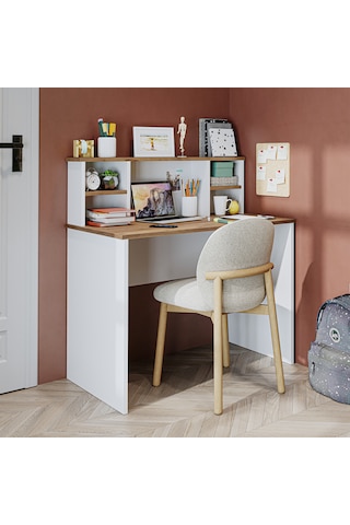 Paris Çalışma Masası , Çocuk Çalışma Masası, Ofis Masası 100 Cm Atlantik Çam - Beyaz