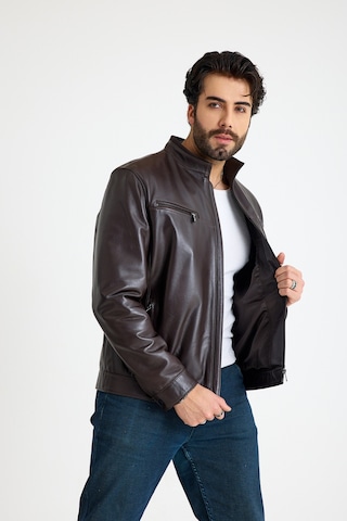 Franko Armondi Regular Erkek Deri Ceket E8-k-2911 Kahve